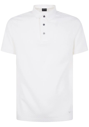 Emporio Armani front button-fastening cotton polo shirt - White