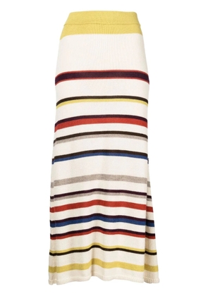 Silvia Tcherassi striped knit midi skirt - Neutrals