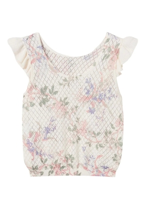 TWINSET floral knitted top - Neutrals
