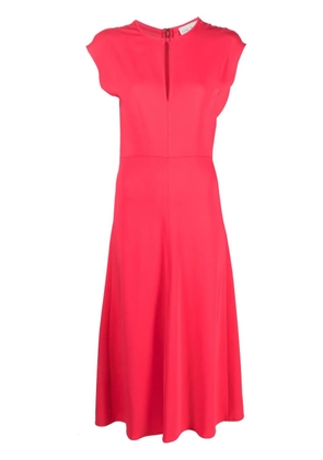 Forte Forte keyhole-neck flared midi dress - Pink