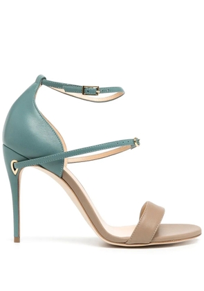 Jennifer Chamandi Ankle Strap High Sandals - Blue