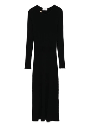 Elisabetta Franchi ribbed-knit midi dress - Black