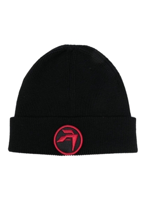 AMBUSH logo-patch wool beanie - Black