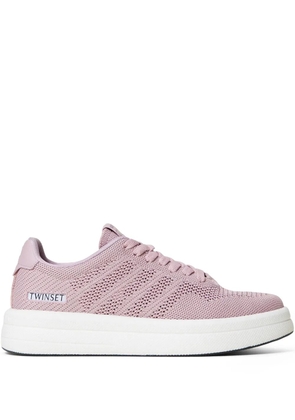 TWINSET logo-appliqué sneakers - Pink