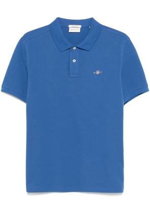 Gant shield-motif short-sleeve polo shirt - Blue