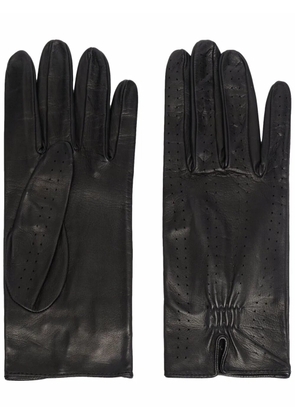 Manokhi perforated leather gloves - Black