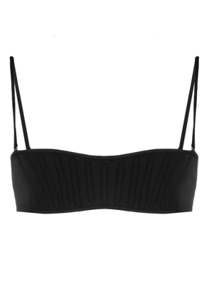 Mugler decorative-stitching bikini top - Black