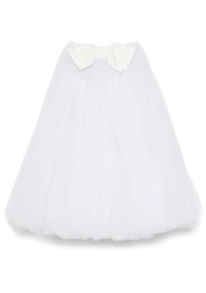 Parlor bow-detailed maxi skirt - White