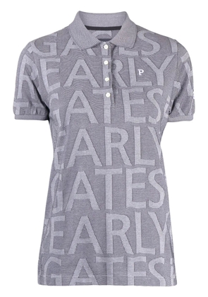 PEARLY GATES logo-jacquard polo shirt - Black