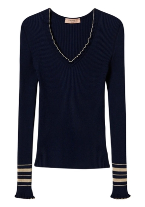 TWINSET ribbed-knit jumper - Blue