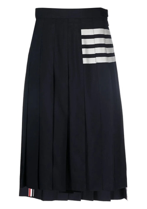 Thom Browne stripe-print pleated skirt - Blue