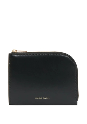 Mansur Gavriel logo-stamp compact zip wallet - Black