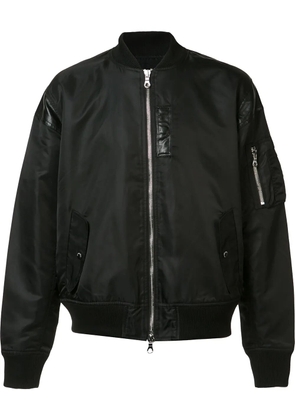 Mostly Heard Rarely Seen leather detailing bomber jacket - Black