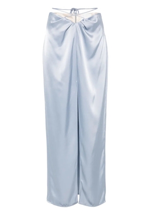 Nanushka draped midi skirt - Blue