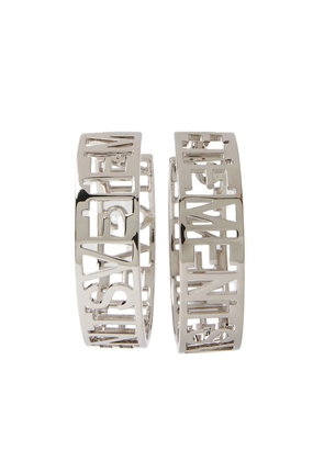 VETEMENTS logo hoop earrings - Silver