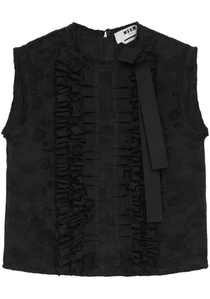 MSGM ruffled top - Black