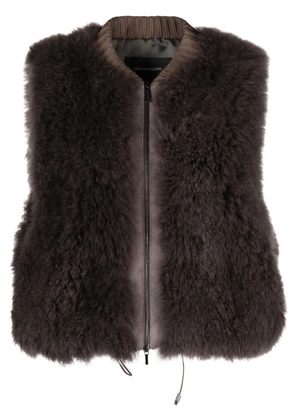 Fabiana Filippi shearling zip-up gilet - Grey
