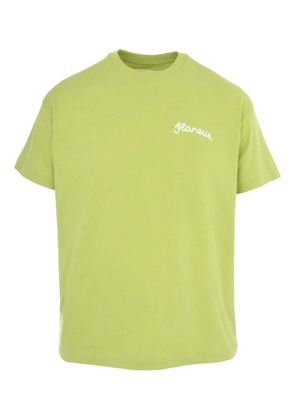 FLÂNEUR embroidered cotton T-shirt - Green