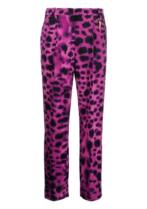 Roberto Cavalli graphic-print straight trousers - Pink