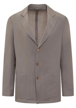 Covert single-breasted blazer - Brown