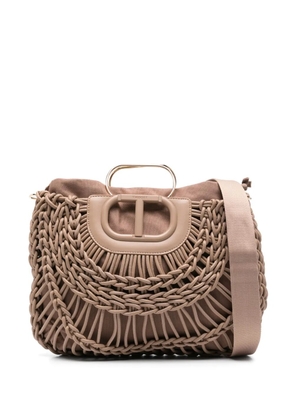 TWINSET braided tote bag - Neutrals