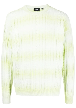 GCDS braid-detailed cotton sweatshirt - Green