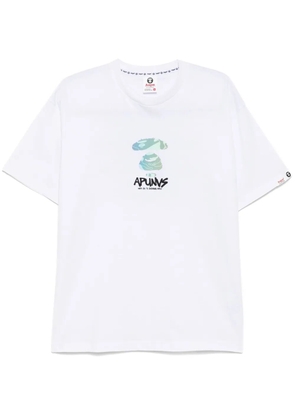 AAPE BY *A BATHING APE® logo-print T-shirt - White