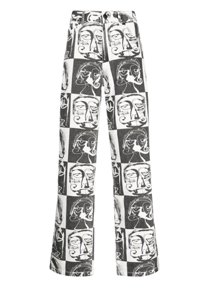 Haculla This Is Chess checkerboard jeans - Black