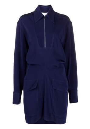 Victoria Beckham flap-pocket minidress - Blue