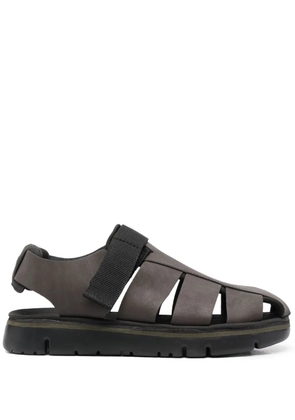 Camper strap fastenting chunky sole sandals - Brown