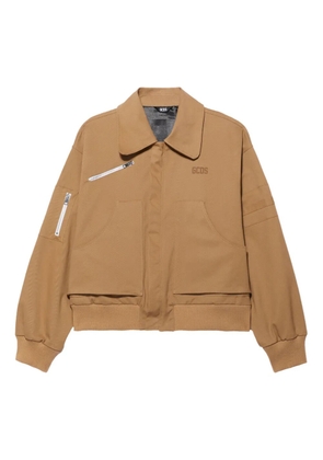 GCDS canvas shirt jacket - Neutrals