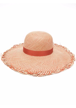 Borsalino Quito ribbon sunhat - Orange