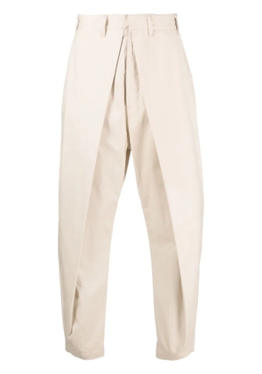 COUNTY OF MILAN layered tapered trousers - Neutrals