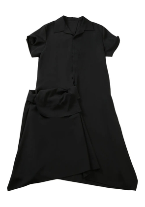 Yohji Yamamoto wool midi dress - Black