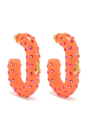 Patrizia Pepe rhinestone hoop earrings - Gold