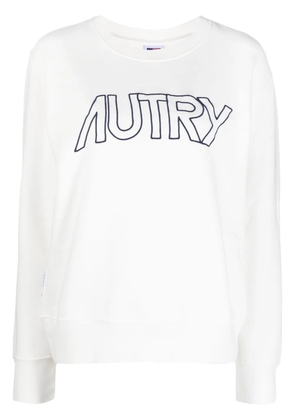 Autry logo-embroidered cotton T-shirt - White