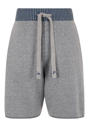 TOMBOY knit-detail shorts - Grey