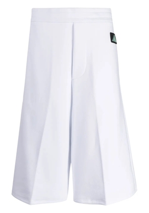 OAMC logo-patch cotton track shorts - White