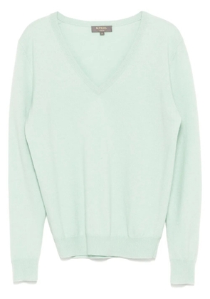 N.Peal Phoebe V Neck jumper - Green