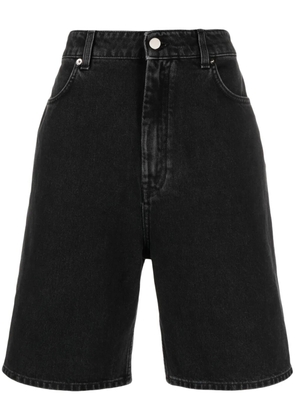 LouLou de Saison washed denim organic cotton shorts - Black
