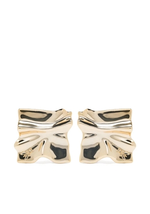 Patrizia Pepe crinkled earrings - Gold