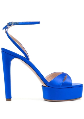 Casadei 125mm open toe platform pumps - Blue