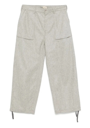 Ten C felted-finish trousers - Grey