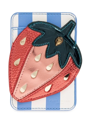 Kurt Geiger London straweberry-motif card holder - Blue