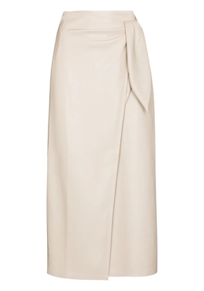 Nanushka Amas wraparound midi skirt - Neutrals