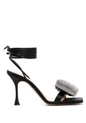 MACH & MACH Nicole 100mm embellished bow sandals - Black