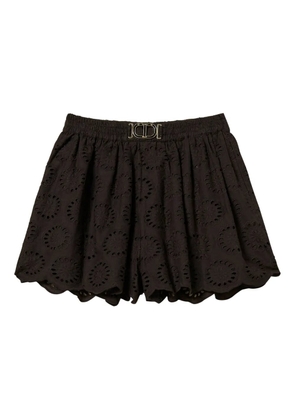 TWINSET broderie-anglaise shorts - Black
