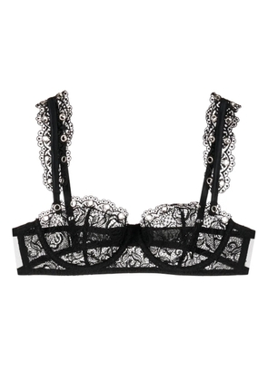 Fleur Du Mal eyelet-embellished balconette bra - Black