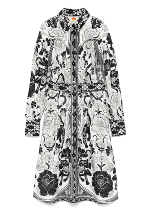 FARM Rio Flower Leopards midi dress - White