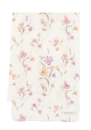 TWINSET floral-print stole - Neutrals